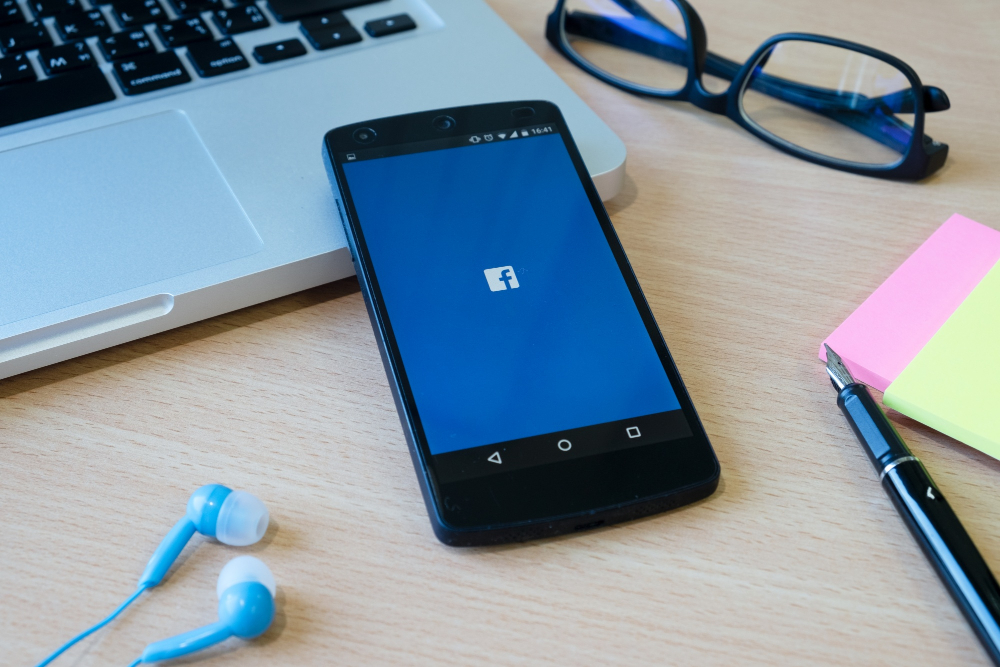 Opening Facebook on a mobile device