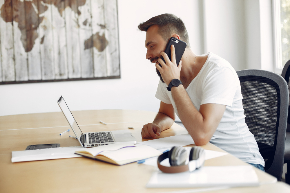 Man making a call