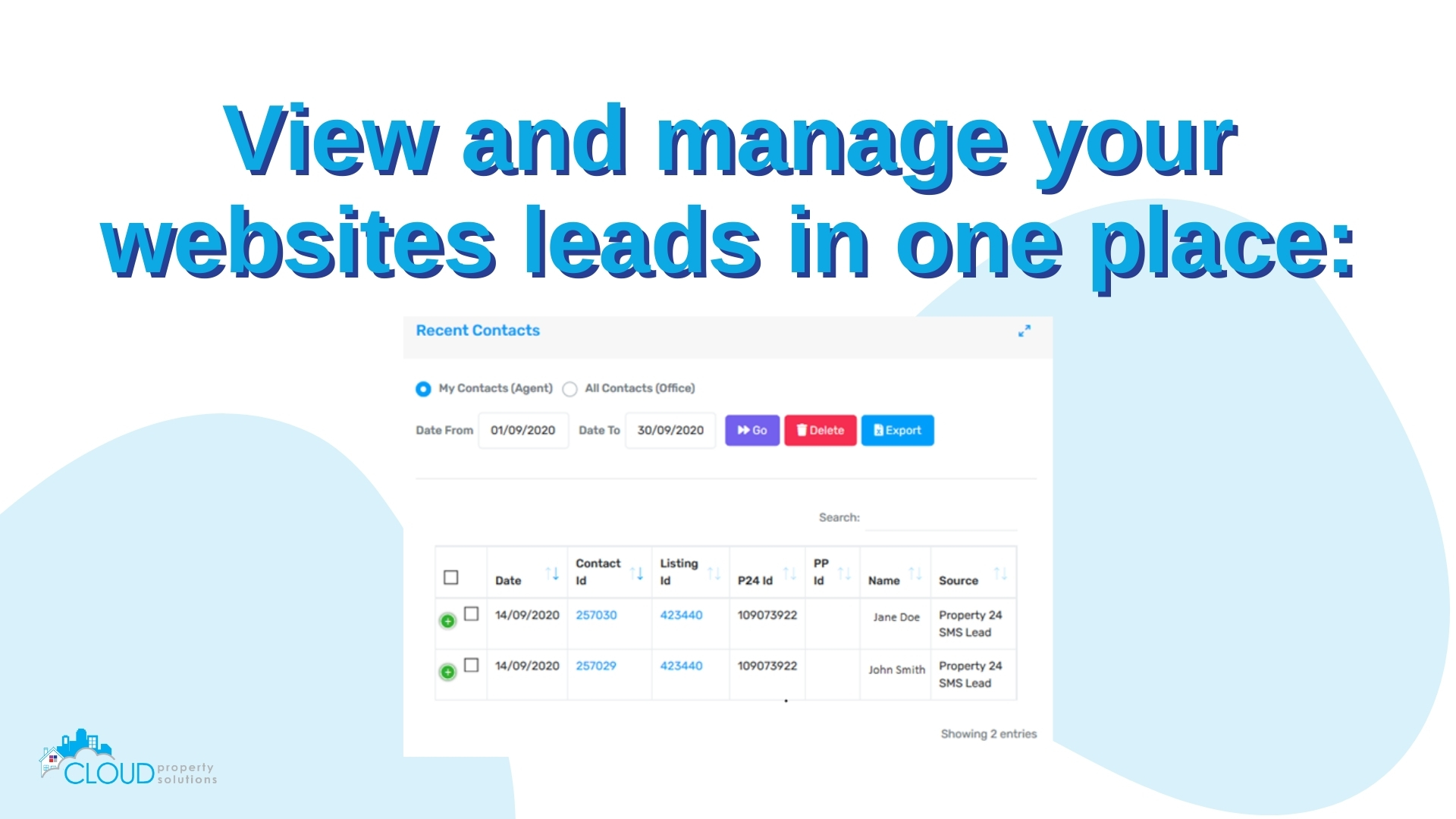 View and manage your leads from on place.