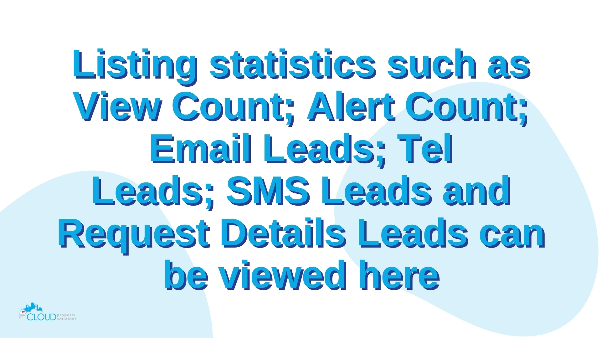 View count, Alert count, Email Leads and SMS Leads.
