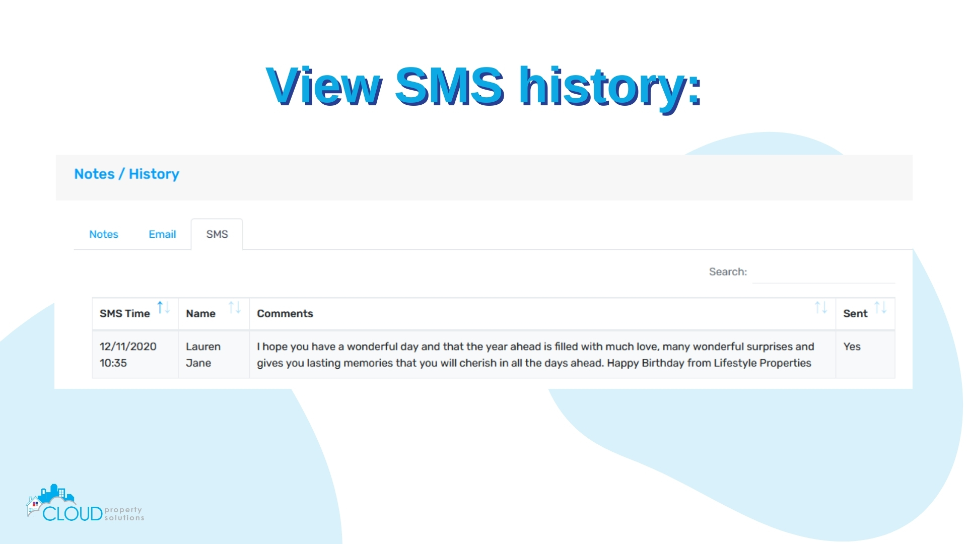 View SMS History.