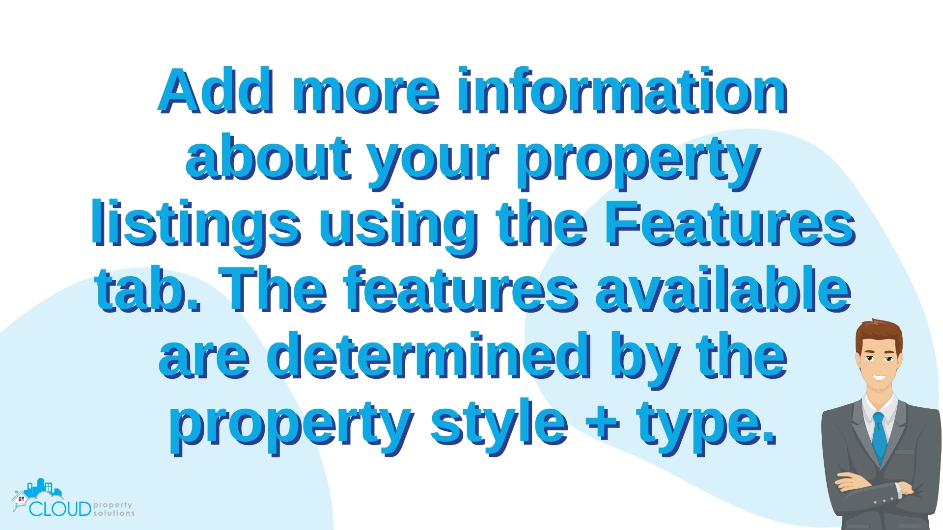 Add more info about your property using the features panel